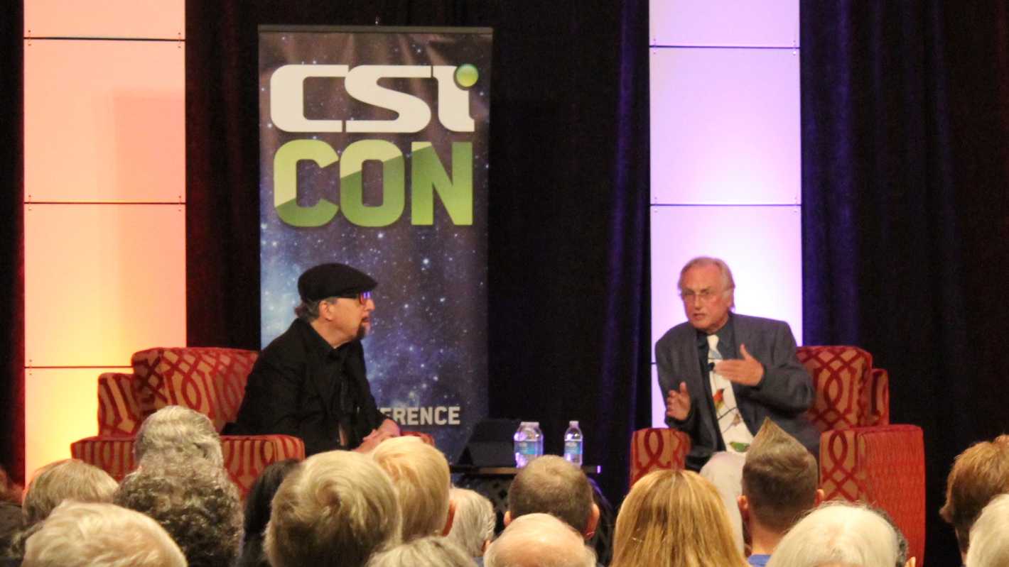 Richard Dawkins on stage at CSICon