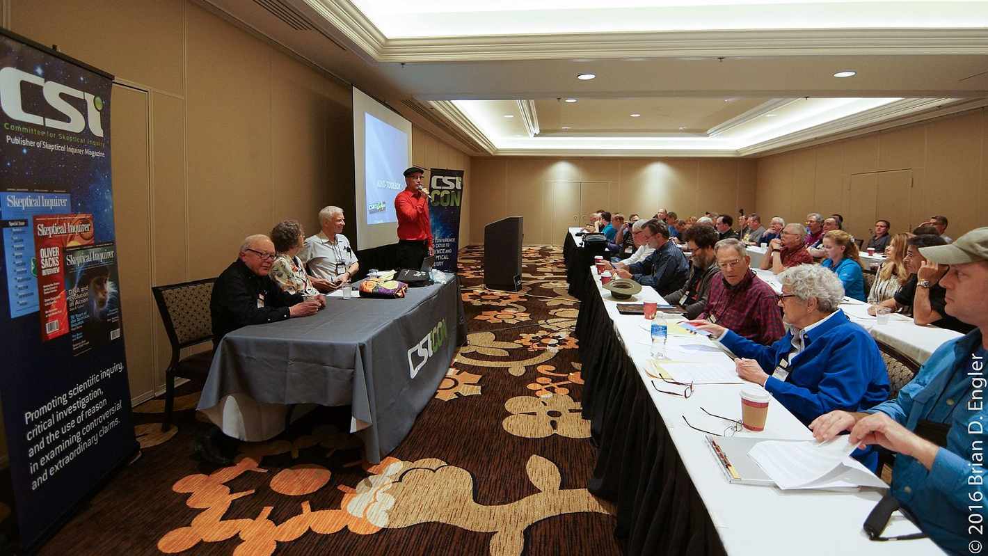 Attendees and presenters at a workshop at CSICon